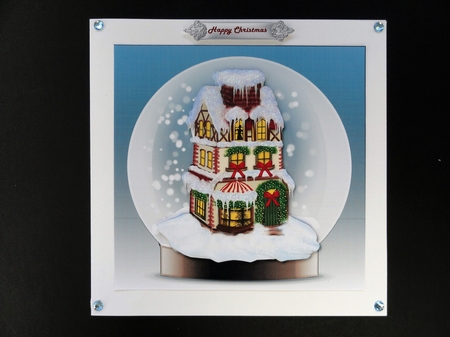 Snowglobe  Christmas House by Valerie Spowart