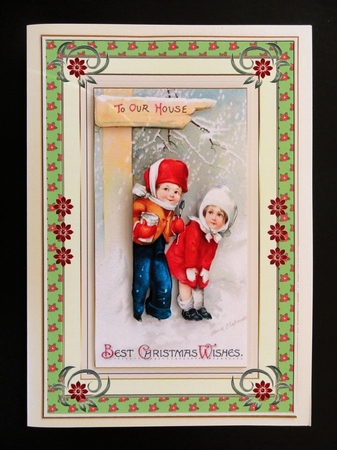 To Our House Vintage Christmas Topper by Valerie Spowart
