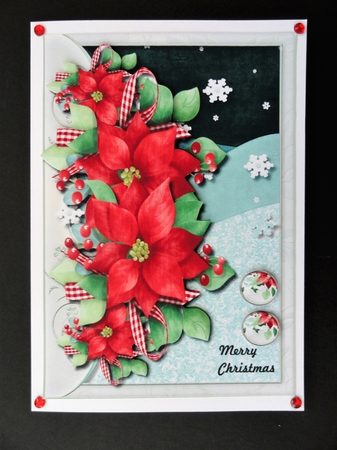  Christmas Poinsettias  Quick Card by Valerie Spowart