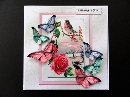 Vintage Birdie & Butterflies by Valerie Spowart