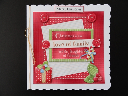 Family and friends at Christmas 7x7 card by Valerie Spowart