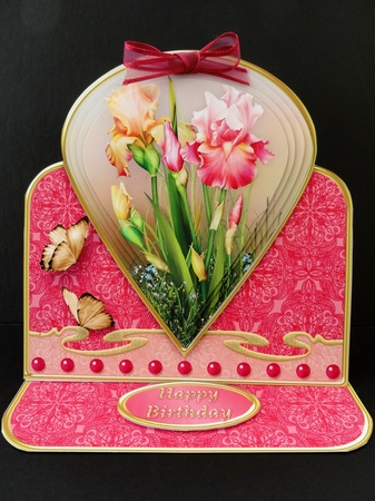 Iris Cluster - Teardrop Pyramid Easel Card Mini Kit by Valerie Spowart