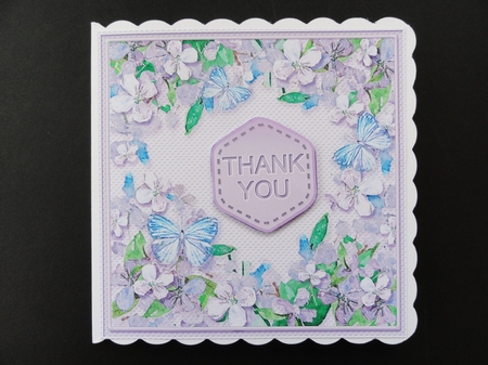 Vintage Floral with Butterflies 5in x 5in Card Fronts by Valerie Spowart