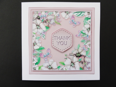 Vintage Floral with Butterflies 5in x 5in Card Fronts by Valerie Spowart