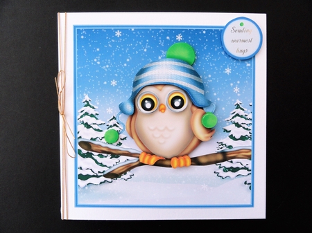 Winter Owl Warm Hugs by Valerie Spowart