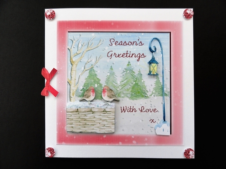 Christmas - Robins Together by Valerie Spowart