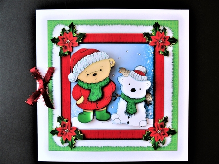 7x7 Ted and his snow-ted friend mini kit by Valerie Spowart