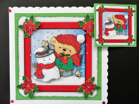 7x7 Ted made a snowman mini kit by Valerie Spowart