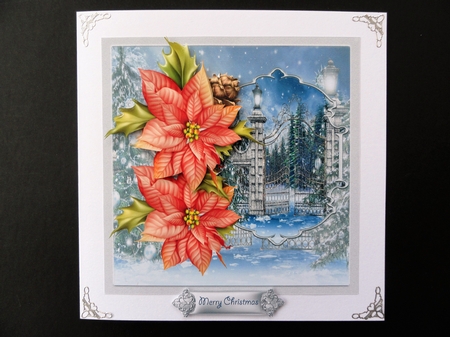 the park gates at Christmas by Valerie Spowart