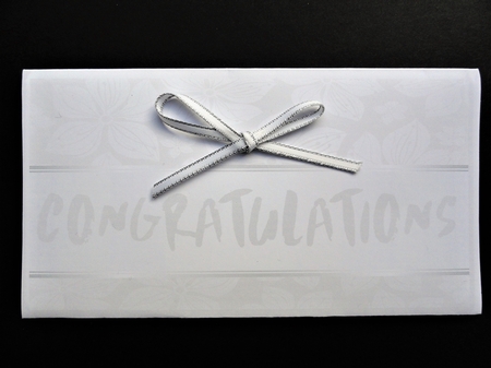 Subtle silver Wedding Money/ Voucher Wedding Pocket by Valerie Spowart