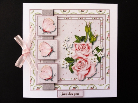 Roses & Butterflies Topper by Valerie Spowart