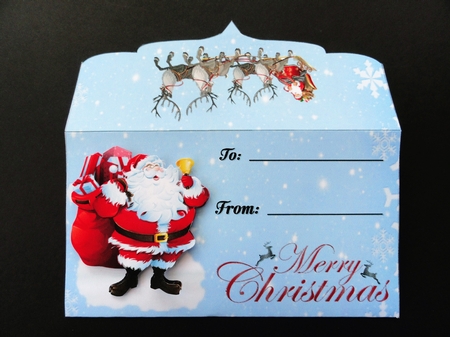 Santas money wallet or gift card holder by Valerie Spowart