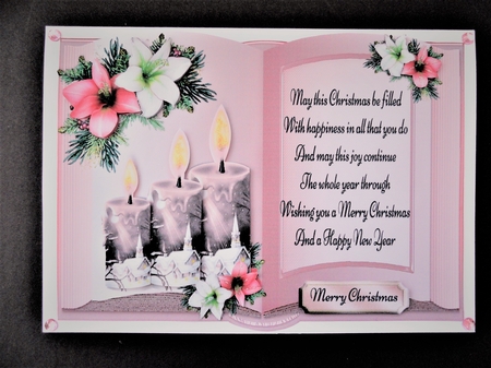 Beautiful Pink Candles Open Book by Valerie Spowart