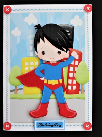 Super Hero Boy With Cape by Valerie Spowart