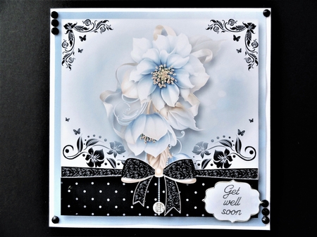 The Gift Of Pale Blue Flowers 8x8 by Valerie Spowart