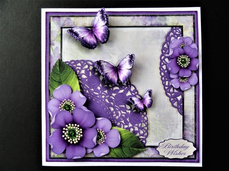 Vintage Butterflies Floral Card Kit 1062 by Valerie Spowart