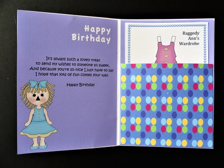 RAGGEDY ANNE BLOND DRESS-UP DOLL ACTIVITY CARD by Valerie Spowart