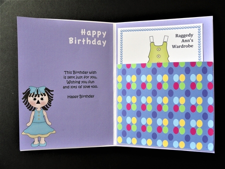 RAGGEDY ANNE BRUNETTE DRESS-UP DOLL ACTIVITY CARD by Valerie Spowart