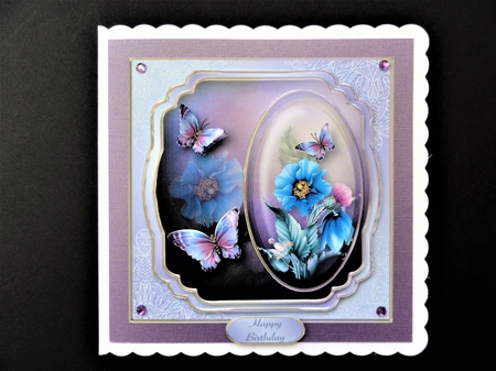 Blue Poppies - Multi-layered Card Mini Kit by Valerie Spowart
