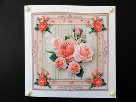 Blush Pink Roses Topper by Valerie Spowart