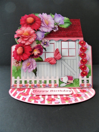 Summer Blooms - Garden Shed Easel Card Mini Kit by Valerie Spowart