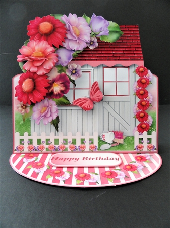 Summer Blooms - Garden Shed Easel Card Mini Kit by Valerie Spowart