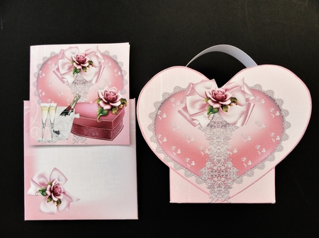 8x8 gifts of love lace heart mini kit by Valerie Spowart