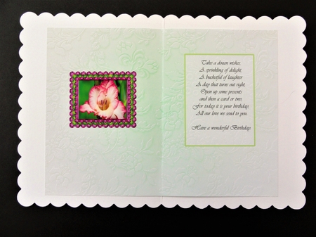 Birthstone and Birth Flower - August Insert by Valerie Spowart