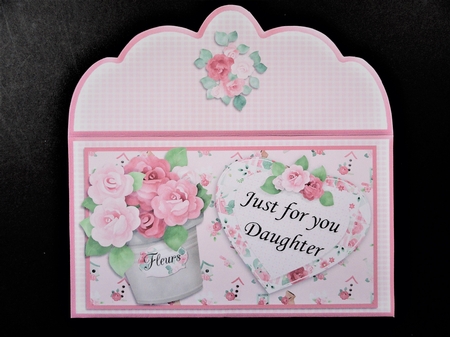 Pretty Floral Money Wallet Just for you Daughter by Valerie Spowart
