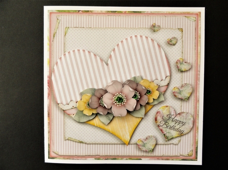 Vintage Hearts and Wildflowers 1134 by Valerie Spowart