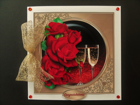 Champagne for Two - Decoupage Card Mini Kit by Valerie Spowart
