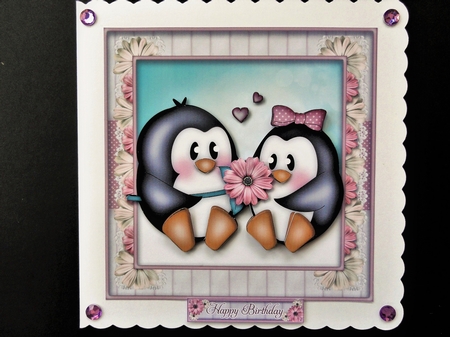 Valentine Penguins Mini Kit  Valentines Day/Anniversary/Engagement by Valerie Spowart