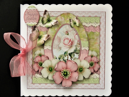 Vintage Romantic Lace Easter Egg Card Kit 1141 by Valerie Spowart