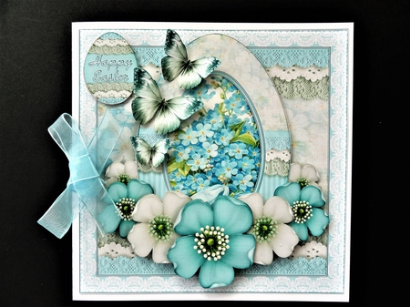 Vintage Romantic Lace Easter Egg Card Kit 1143 by Valerie Spowart