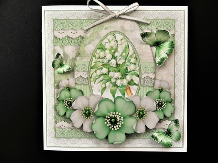 Vintage Romantic Lace Easter Egg Card Kit 1145 by Valerie Spowart