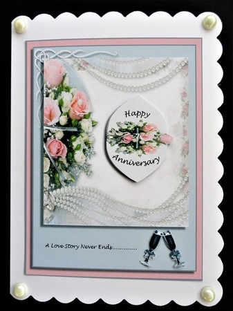 Anniversary Roses and Pearls by Valerie Spowart