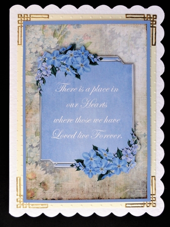 Love Lives Forever Sympathy Card Front and Insert by Valerie Spowart