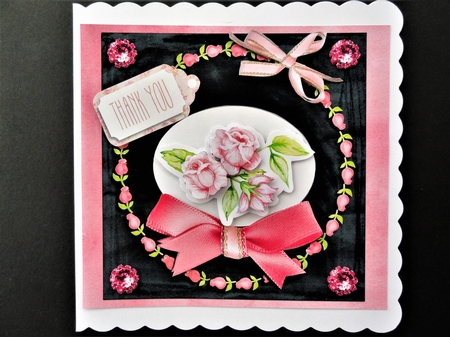 Thank You - Floral & Bows by Valerie Spowart