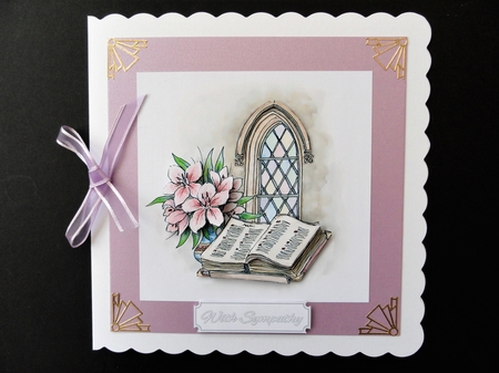 Sympathy Decoupage - Church Window by Valerie Spowart