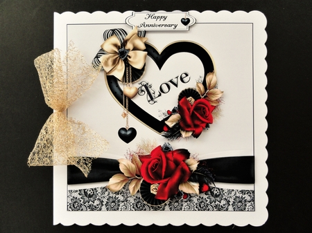 8x8 hearts and roses anniversary/vallentine mini kit by Valerie Spowart