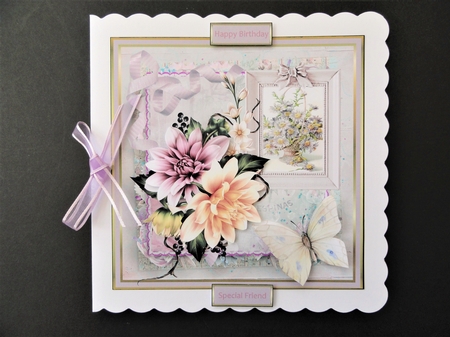 Dahlia 7x7 card by Valerie Spowart