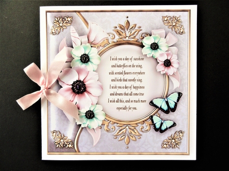 Topper Soft Pink Anemone with Verse for All Occasions by Valerie Spowart