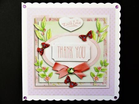 Thank You - Floral Butterflies by Valerie Spowart