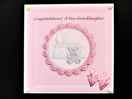 Crib & Teddy New Granddaughter by Valerie Spowart