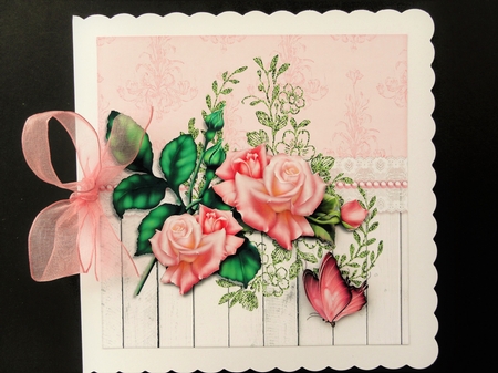 Pink Edwardian Roses by Valerie Spowart