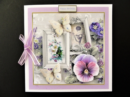 Pansy and butterfly by Valerie Spowart
