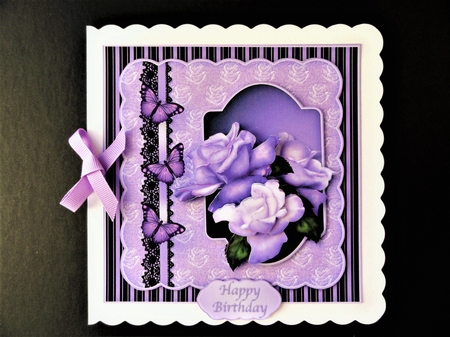 Roses and Black Lace - Layered Card Mini Kit by Valerie Spowart