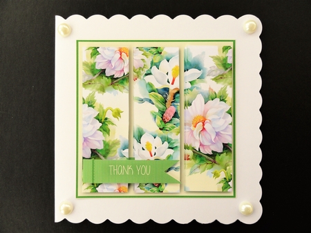 Floral Panel Card Topper & Gift Card - Olive & Yellow by Valerie Spowart