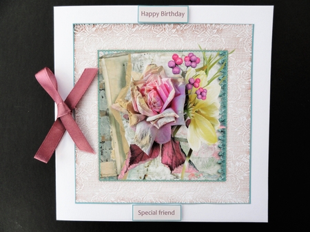 Pink English rose by Valerie Spowart