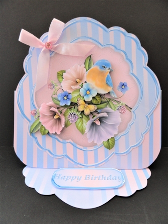 Summer Birdsong - Shaped Easel Card by Valerie Spowart